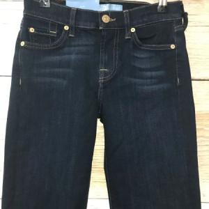 7 For All Mankind Blue Mid Rise Roxanne Slim Fit Jeans