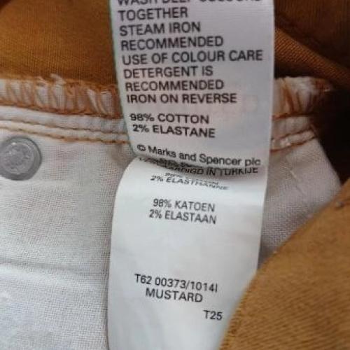 Marks & Spencer Limited Collection Mustard Tapered Trousers Size 14