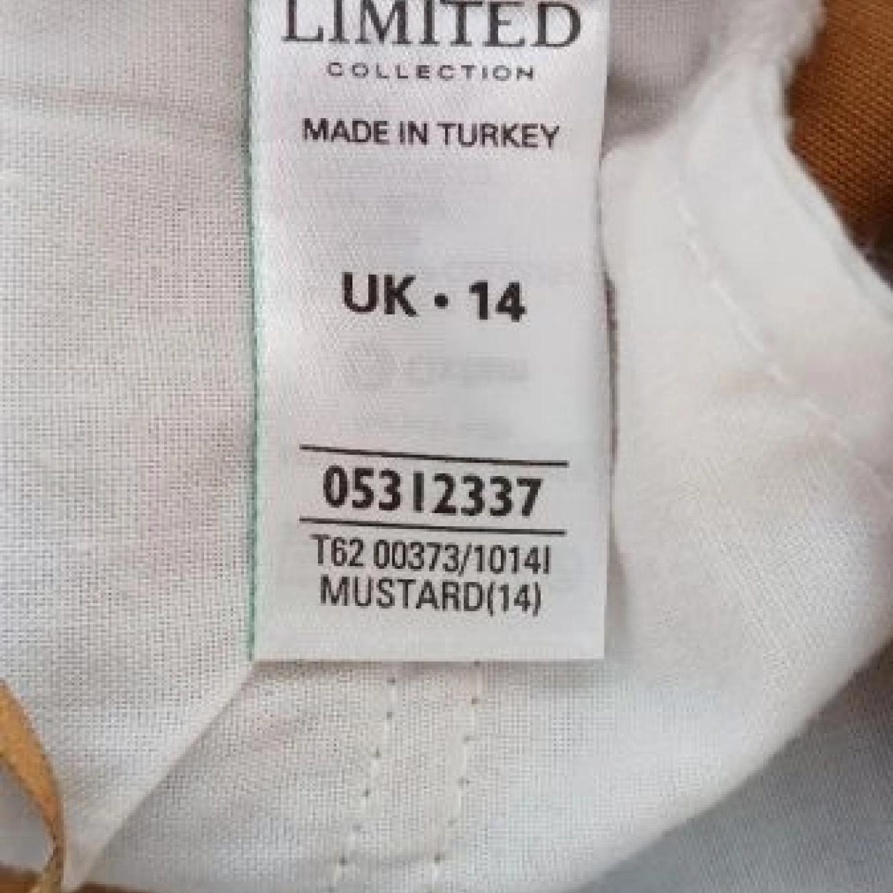 Marks & Spencer Limited Collection Mustard Tapered Trousers Size 14