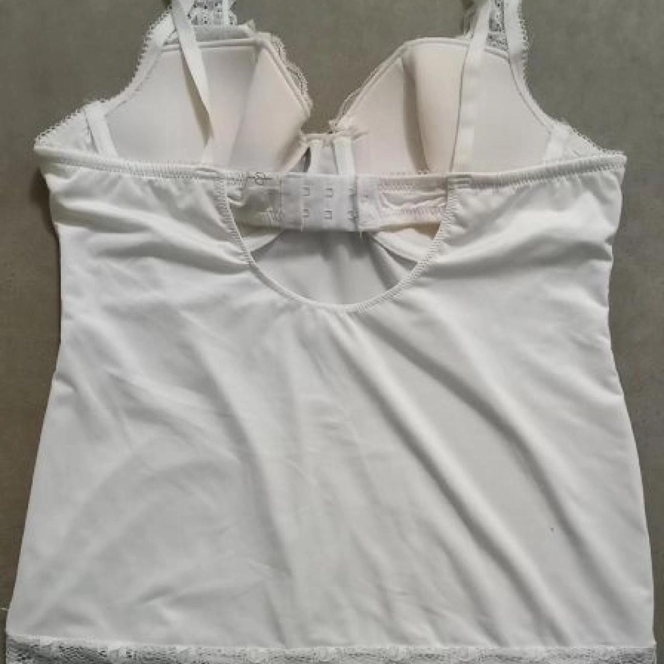 Jessica Simpson Bra Top Camisole Women's Large White Lace Underwired Padded Cups