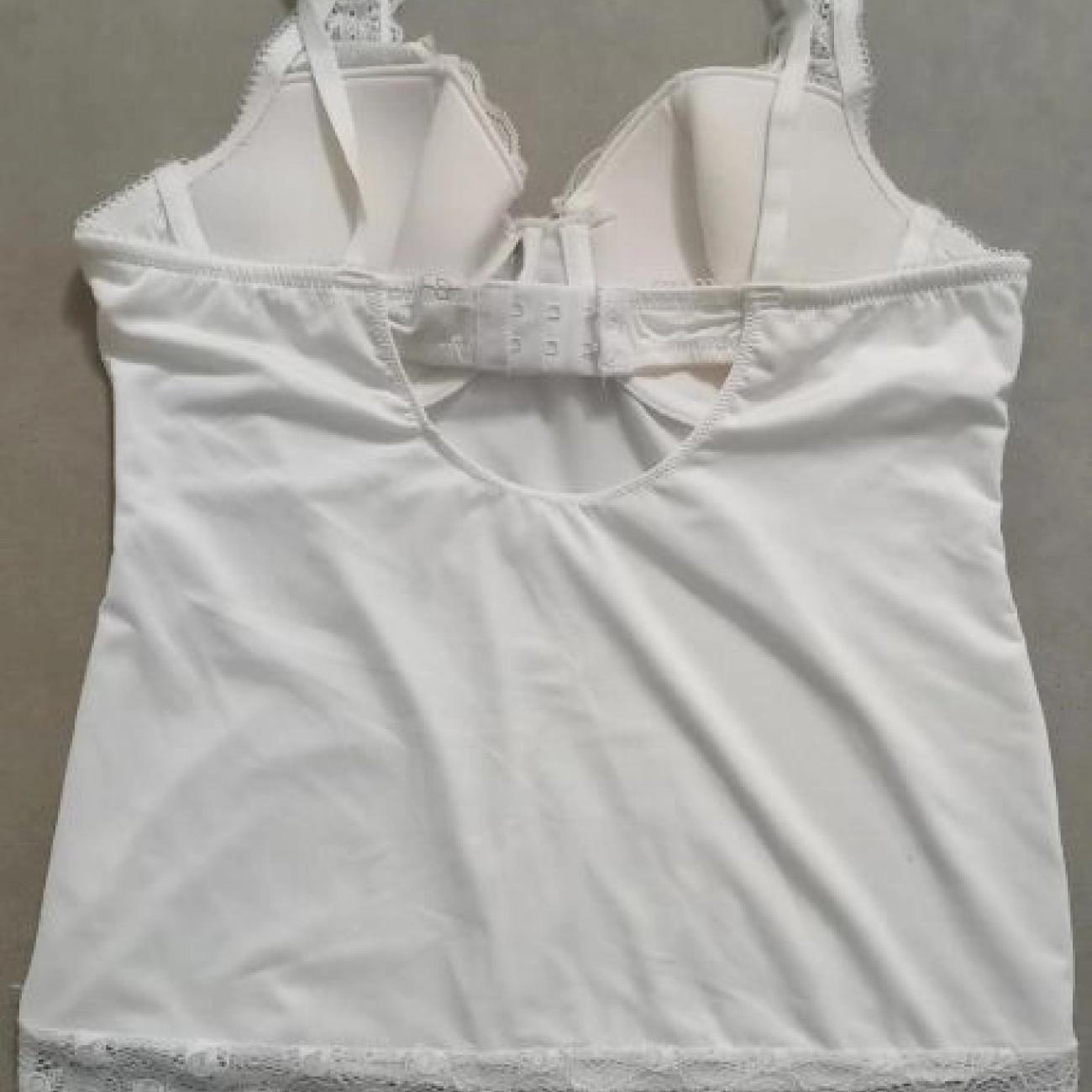 Jessica Simpson Bra Top Camisole Women's Large White Lace Underwired Padded Cups