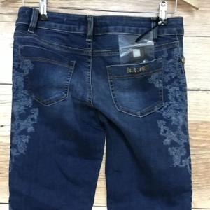 Just Cavalli Blue Skinny Leg Jeans with Bleached in Leg Design on Side