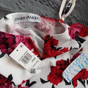 Almost Famous Trendy Large Size Printed Faux-Wrap Dress