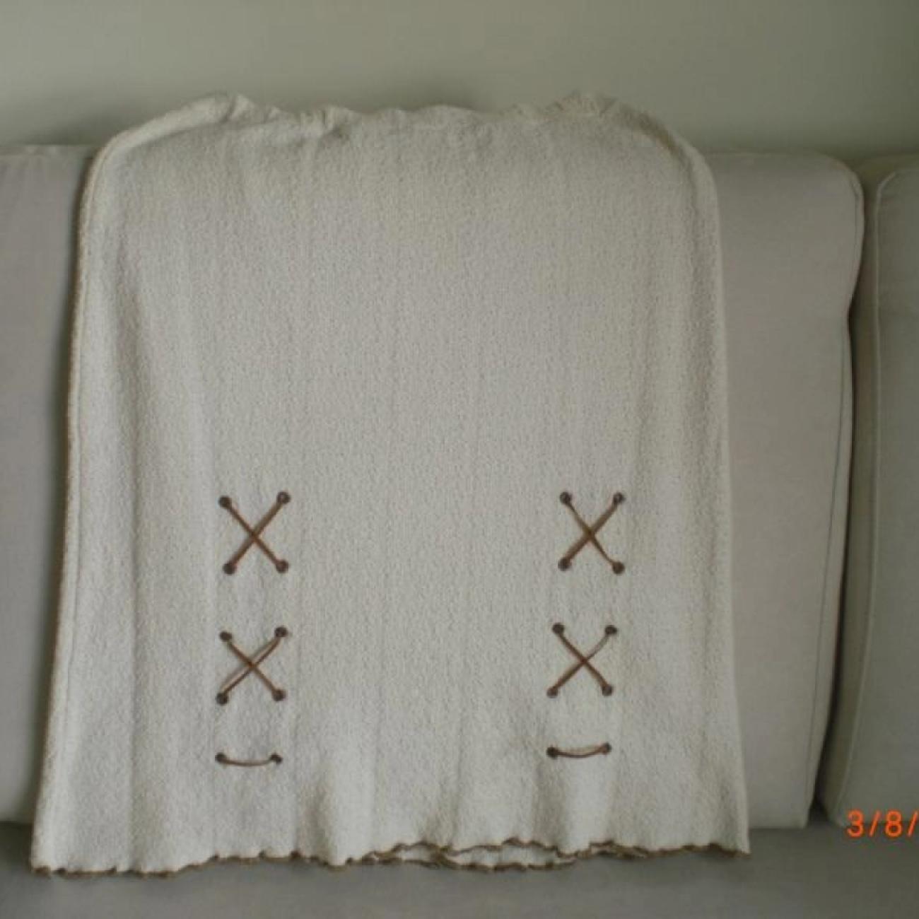 Cream shawl with matching skirt, both E&M [can be sold separately]