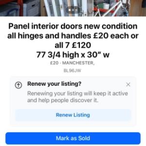 Panel doors approx 7 mostly same size see picture