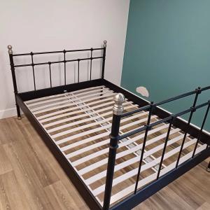 Double Bed in Steel Black Frame