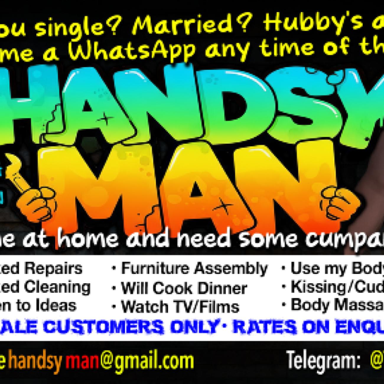 Need a Handsy Man for an hr or 2, an evening? Brighton -> Worthing. Discreet services. FEMALE ONLY.