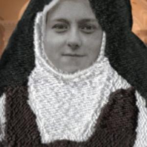 Beautiful hand crafted Embroidery Picture of saint Theresa