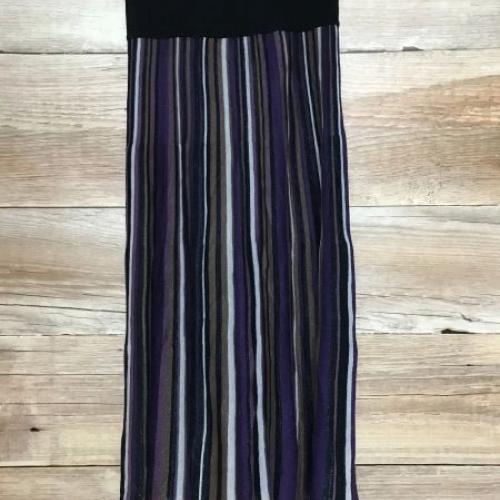 Biba Purple and Bronze Stripe Maxi Skirt