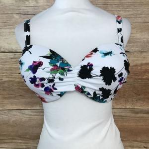 BonPrix Collection White Bikini with Floral Print