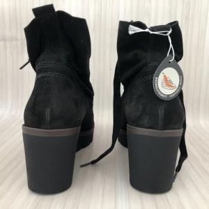 Gabor Black Suede Wedge Lace up Ankle Boots