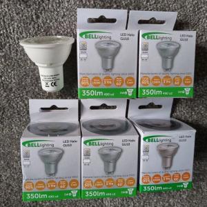 5 Bell GU10 5W LED Bulbs, 4000K