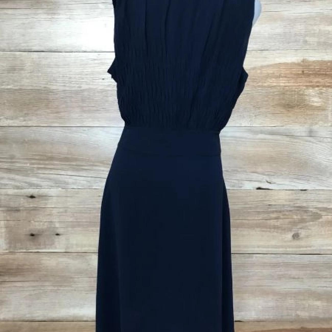James Lakeland Navy Chiffon Dress