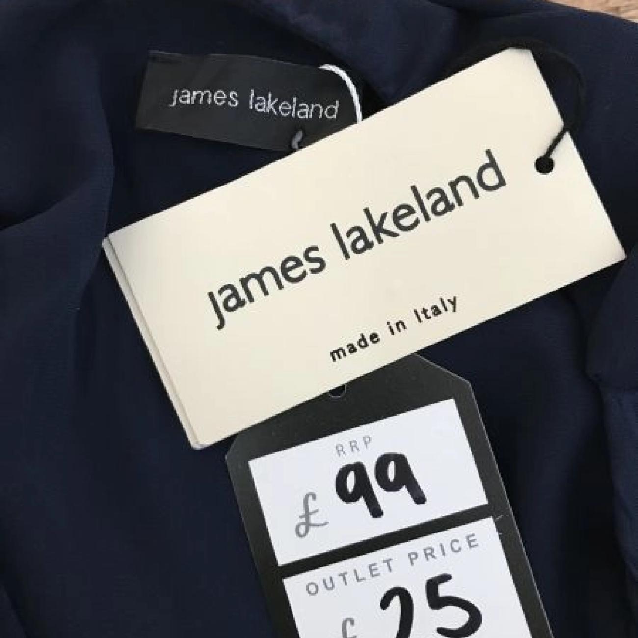 James Lakeland Navy Chiffon Dress