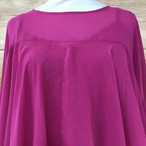 Star by Julien Macdonald Hot Pink Poncho Bat Wing Sleeve Sheer Top with Cami