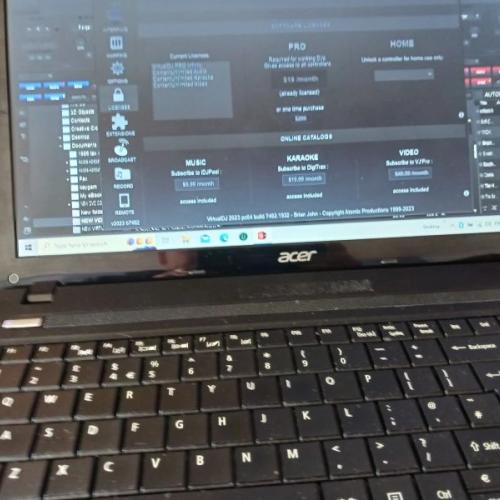 Acer full working wth lifetime Virtaul Dj installed 2023 with stems