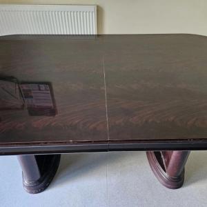 Large Maroon Dining Table