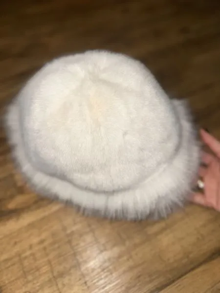 Cream Faux Fur Bucket Hat — Soft Fluffy Winter Hat