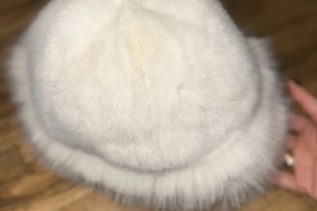 Cream Faux Fur Bucket Hat — Soft Fluffy Winter Hat