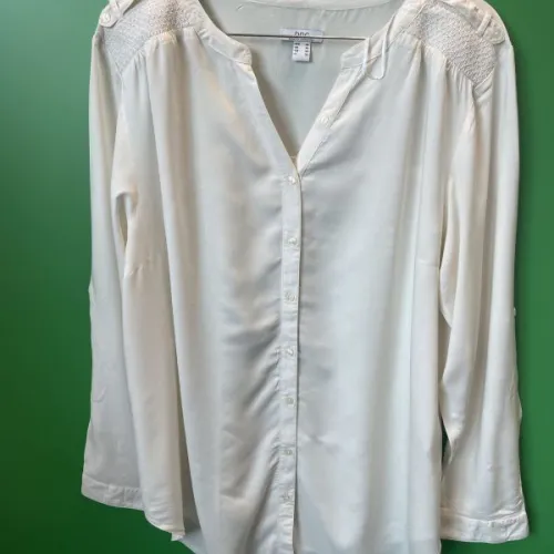 Ivory v neck blouse