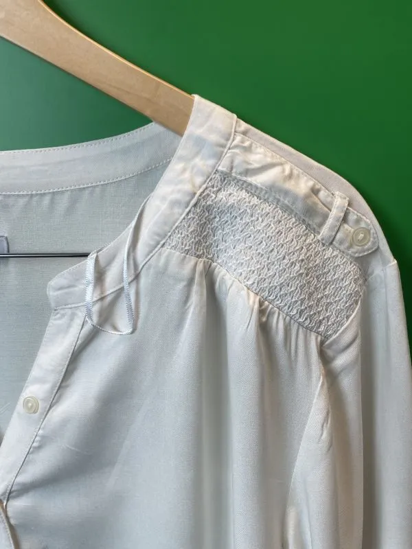 Ivory v neck blouse