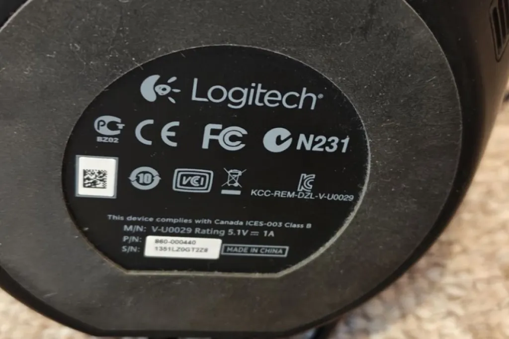 logitech BC950 video webcam with free postage