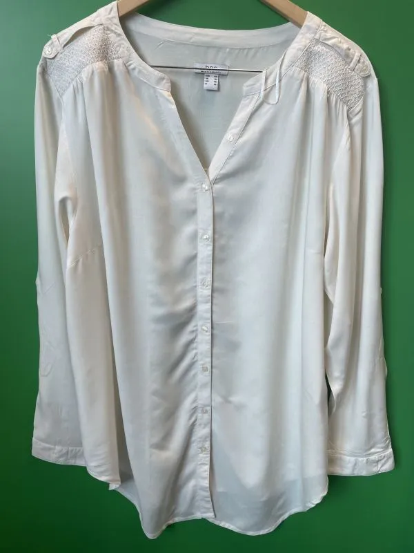 Ivory v neck blouse