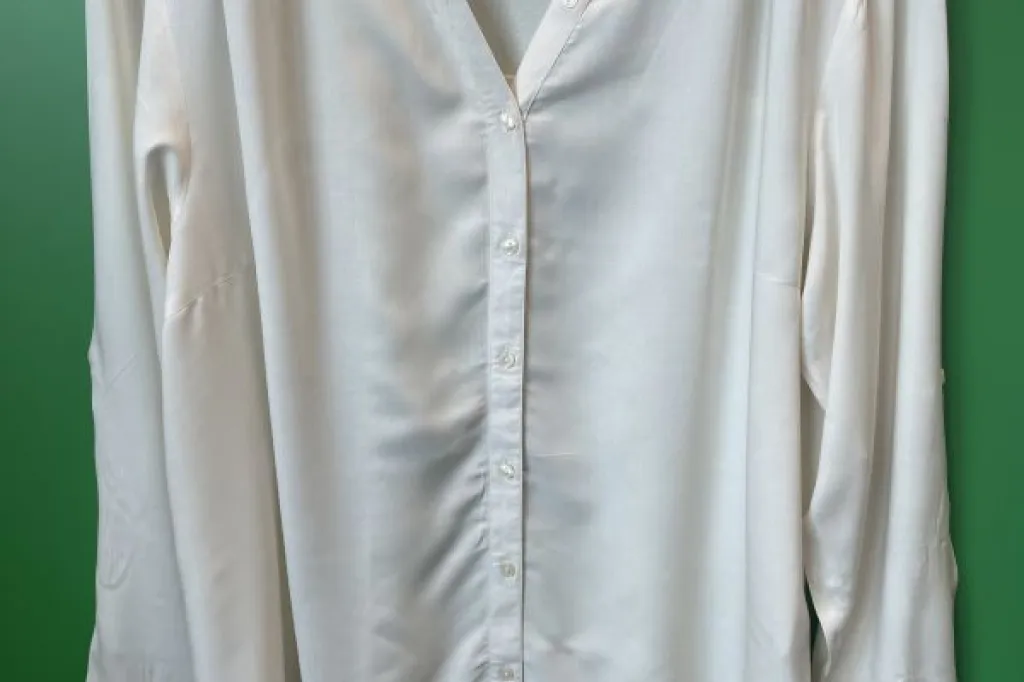 Ivory v neck blouse