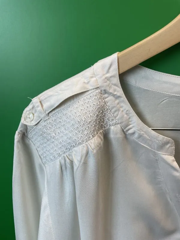 Ivory v neck blouse