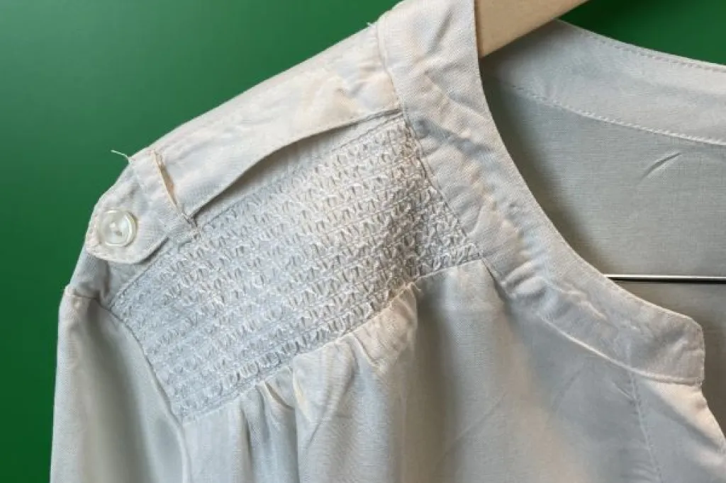 Ivory v neck blouse