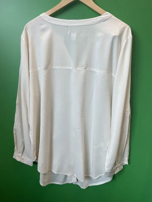 Ivory v neck blouse