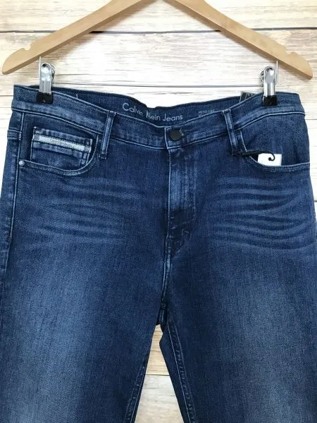 Calvin Klein Blue Infinite Shape Flare Cut Jeans