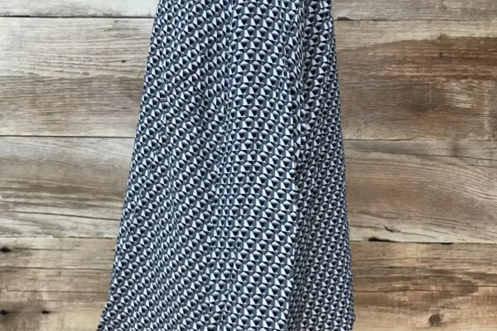 Rick Cardona Grey, Black & Pink Pattern Blouse