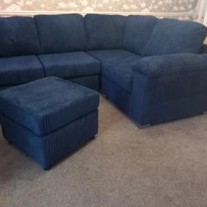 Navy corner sofa