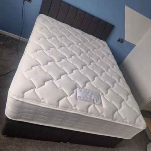 Double ottoman bed and mattress