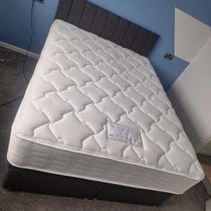 Double ottoman bed and mattress