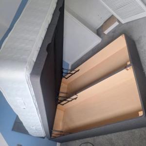 Double ottoman bed and mattress