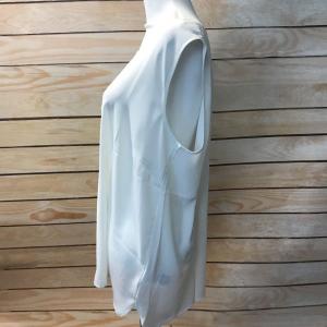 Cream Sleeveless Chiffon Top