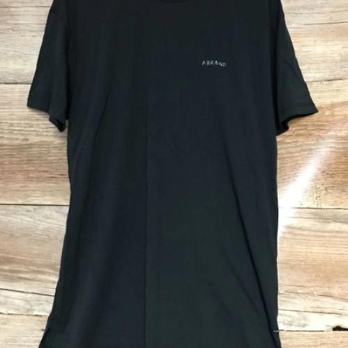 Abrand Black Short Sleeve T-Shirt with Good Times Print on Rear