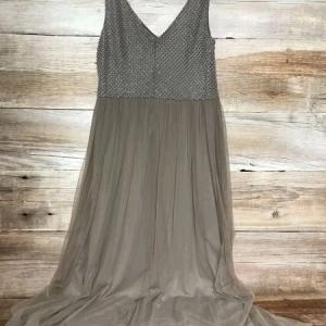 Adrianna Papell Pink Sleeveless Long Length Gown with Embellished Bodice