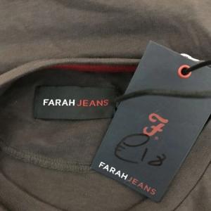 Farah Jeans Brown Long Sleeve Top with Multicoloured Logo