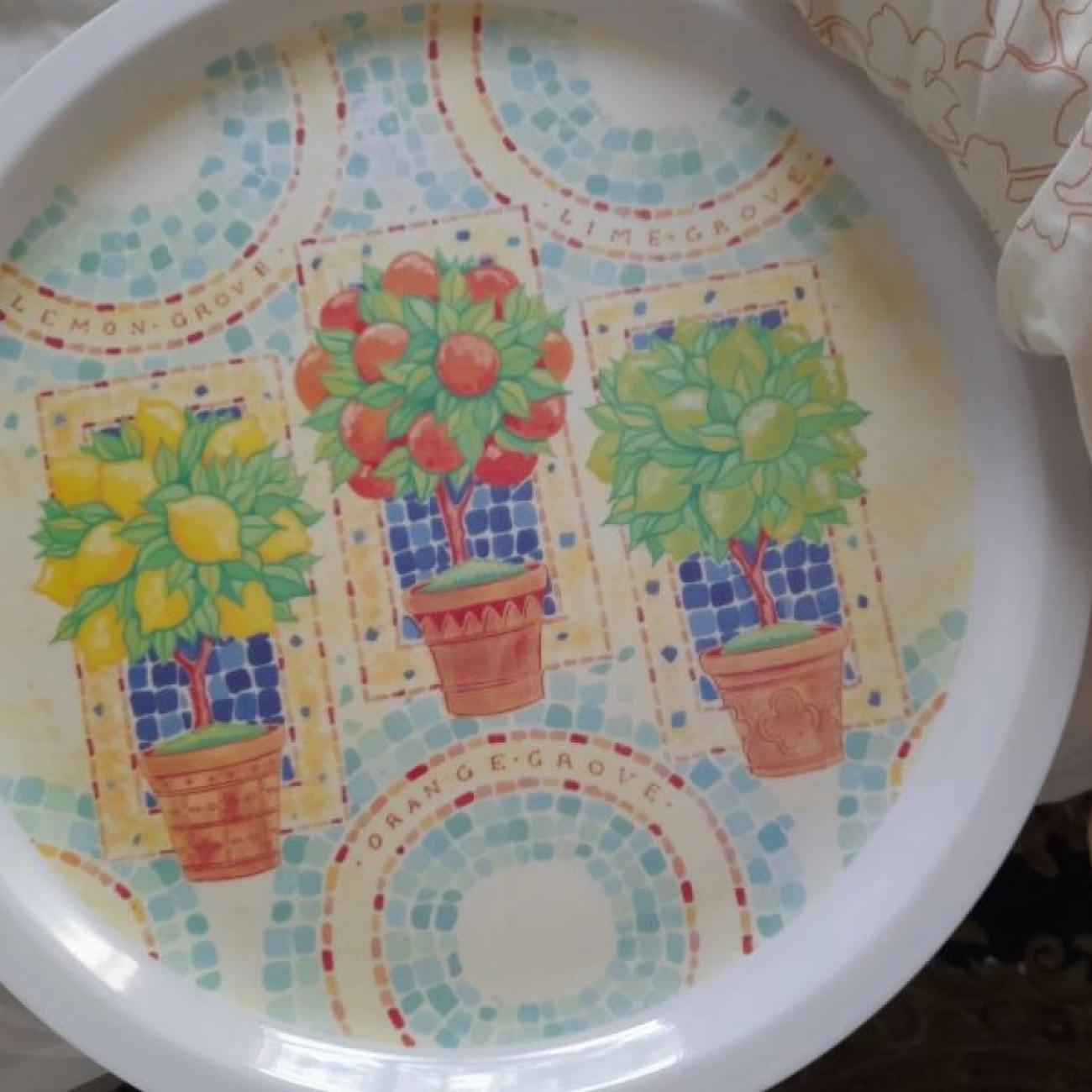 9x High-Quality Melamine Serving Trays, Different Sizes Large Round Square and Rectangular