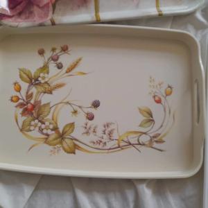 9x High-Quality Melamine Serving Trays, Different Sizes Large Round Square and Rectangular
