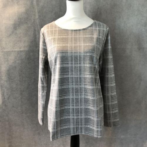 Grey check top