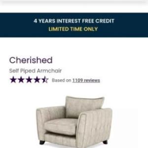 DFS Piped Armchair - Brand New