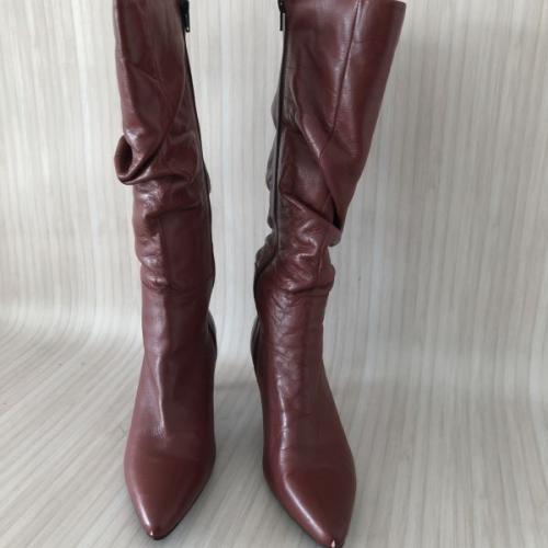 Kaleidoscope Burgundy Slouch Leather Boots
