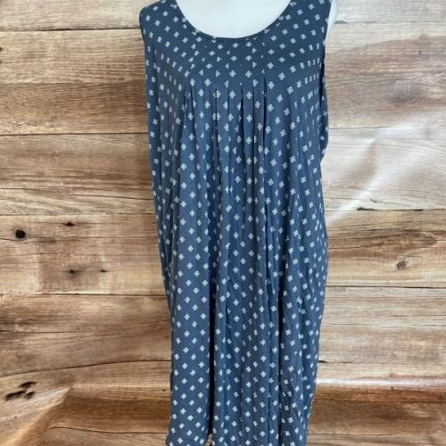 Blue and white dress