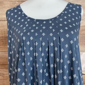 Blue and white dress