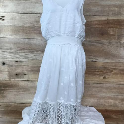 Kaleidoscope White Netted Maxi Dress