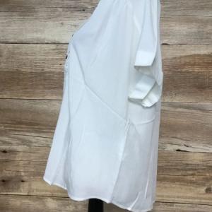 Warehouse White Short Sleeve Blouse